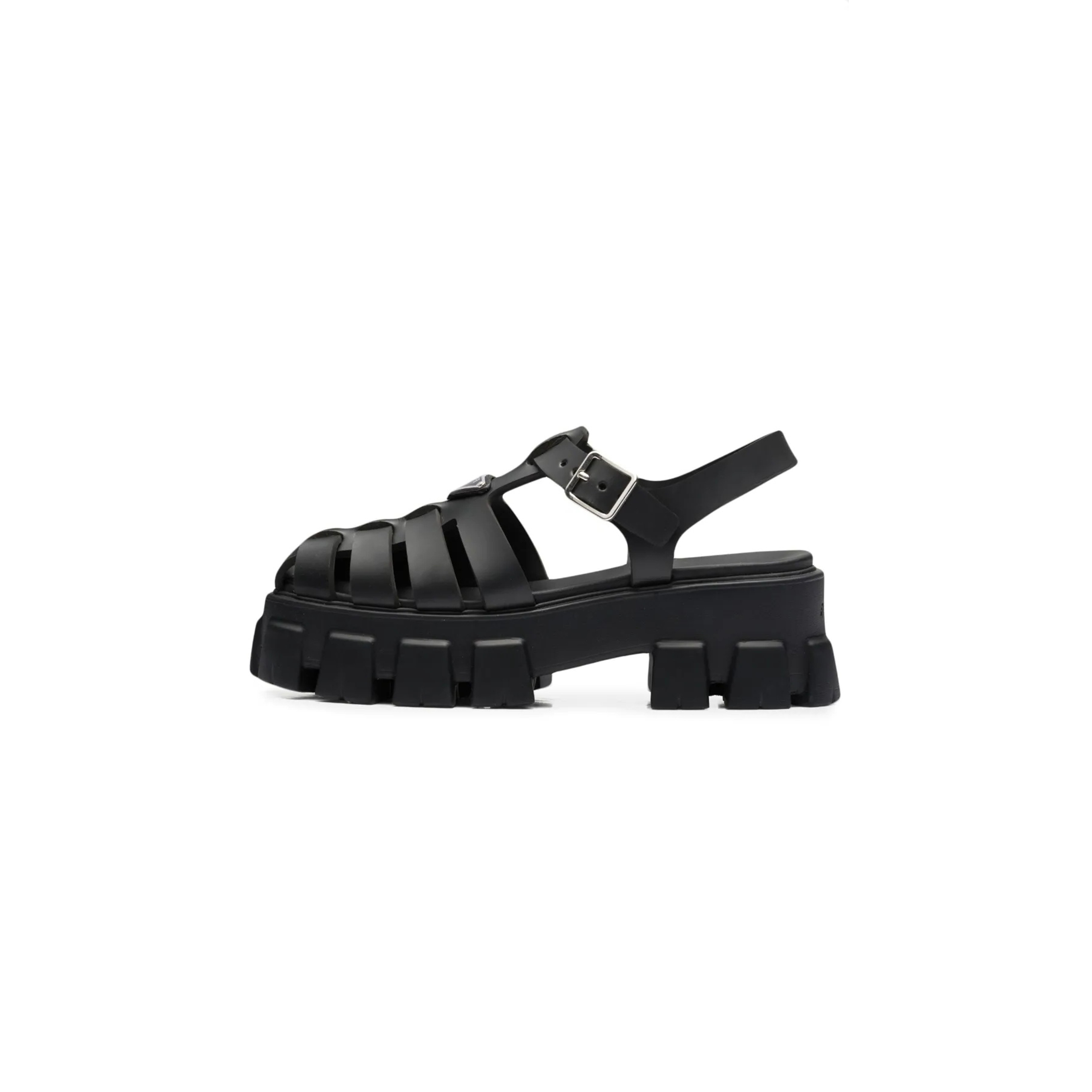 PRADA RUBBER MONOLITH SANDALS 1X853M